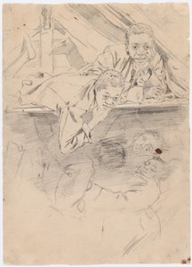 Estudio para "Botas del ejército" (verso) de Winslow Homer