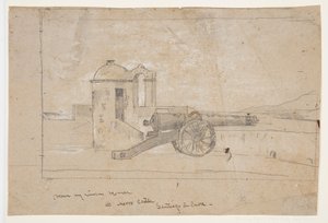 Estudio para "Reflector, entrada del puerto, Santiago de Cuba"