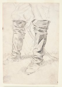 Estudio de las botas de un oficial de caballería de Winslow Homer