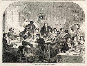 Día de Acción de Gracias - La Cena, 1858