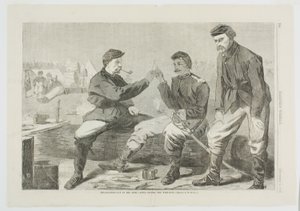 Día de Acción de Gracias en el Ejército-Después de la Cena: El hueso de los deseos de Winslow Homer