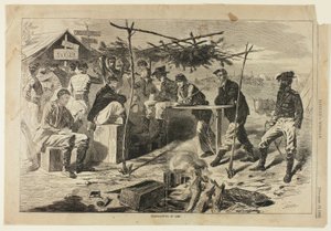 Acción de Gracias en el campamento de Winslow Homer