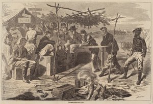 Acción de gracias en el campamento