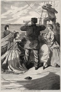 La aproximación del pirata británico Alabama, 1863