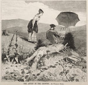 El artista en el campo, 1869 de Winslow Homer
