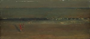 La playa, tarde, 1870-72 de Winslow Homer
