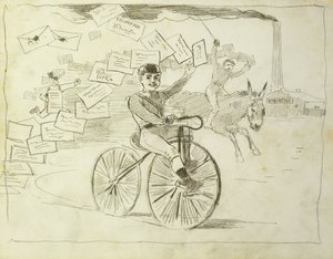 El mensajero en bicicleta de Winslow Homer