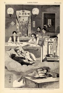 The Chinese in New York--Scene in a Baxter Street Club-House, de Harper