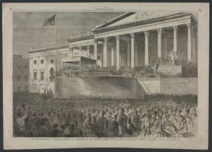La Inauguración de Abraham Lincoln como Presidente de los Estados Unidos, 4 de marzo de 1861, 1861 de Winslow Homer