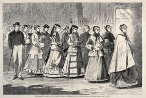 El paseo matutino - Escuela de señoritas paseando por la avenida, 1868 de Winslow Homer