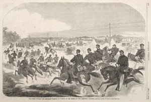 La Caballería y la Artillería de la Unión comienzan a perseguir a los Rebeldes por la carretera de Yorktown. de Winslow Homer