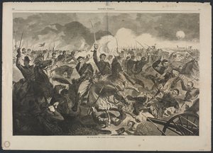 La Guerra por la Unión, 1862 - Una carga de caballería, 1862 de Winslow Homer