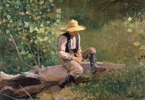 El niño tallador, 1873 de Winslow Homer
