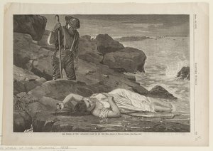 El naufragio del Atlantic arrojado a la orilla por el mar de Winslow Homer