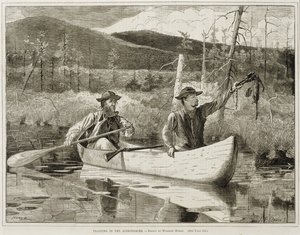"Caza en los Adirondacks" de Winslow Homer