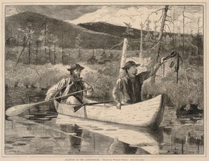 Trapping in the Adirondacks, de Every Saturday: An Ilustrated Journal of Choice Reading, 24 de diciembre de 1870. de Winslow Homer