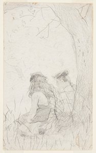 Dos chicas sentadas en un banco de Winslow Homer