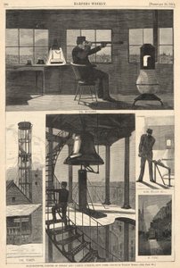 Watch-Tower, esquina de las calles Spring y Varick, Nueva York, de Harper de Winslow Homer