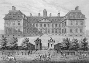 Casa Albemarle, anteriormente Casa Clarendon, Londres, publicada en 1809 de Wise