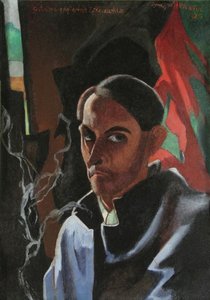 El último cigarrillo del condenado Autorretrato, 1924