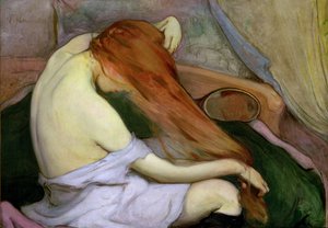 Mujer Peinándose el Cabello, 1897 de Wladislaw Slewinski