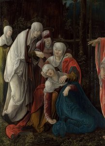 La despedida de Cristo de María (Fragmento). Alrededor de 1520 de Wolf Huber