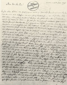 Carta manuscrita al padre. Viena, 13 de junio de 1781 de Wolfgang Amadeus Mozart
