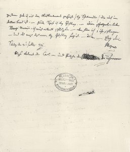 Wolfgang Amadeus Mozart (1756-1791) compositor austriaco. Carta autógrafa a su esposa Constanze. 31 de julio de 1791 de Wolfgang Amadeus Mozart