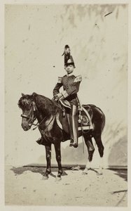 Monarca indio joven a caballo de Woodbury and Page
