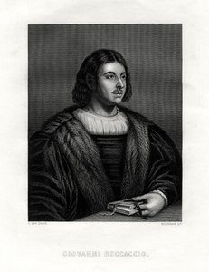Giovanni Boccaccio, autor y poeta italiano, siglo XIX