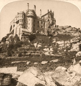 Monte de San Miguel, Monasterio Benedictino, Penzance, Cornualles, 1900 de Works and Sun Sculpture Studios