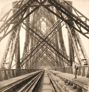 El Gran Puente de Forth, Escocia, 1896 de Works and Sun Sculpture Studios