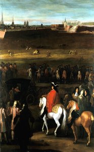 Las Grandes Batallas de Luis XIV: Reducción de la Ciudadela de Cambrai, 1677 de Workshop of Adam Frans van der Meulen