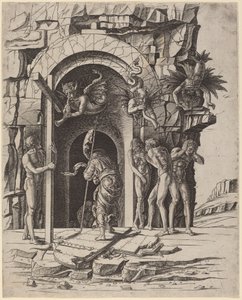 Descenso al limbo de Workshop of Andrea Mantegna