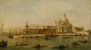 Venecia: La Dogana y Santa Maria della Salute de Workshop of Francesco Guardi