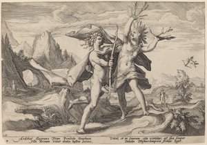 Dafne transformada en laurel de Workshop of Hendrick Goltzius, after Hendrick Goltzius