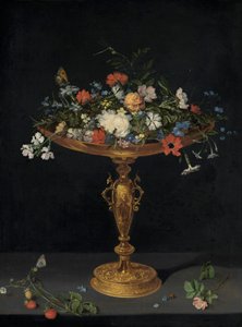 Flores en una tazza sobre una cornisa de Workshop of Jan Brueghel the Elder