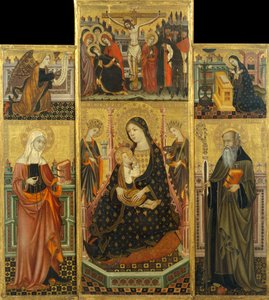 Retablo de la Virgen amamantando al Niño, Santa Clara y San Antonio Abad