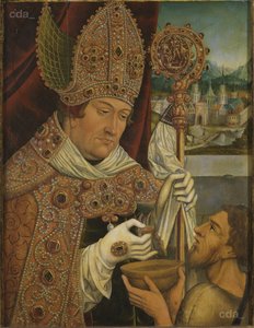 El cardenal Alberto de Brandemburgo como San Martín de workshop of Lucas Cranach the Elder