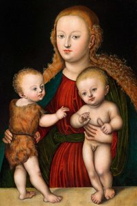 Alemán: Virgen con el Niño y San Juan Bautista Virgen con el Niño y San Juan