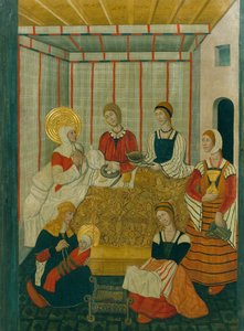 Nacimiento de la Virgen de Workshop of Pedro García de Benabarre