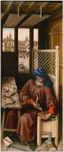 Anunciación Título alternativo   Retablo de Mérode
panel derecho: San José carpintero de Workshop of Robert Campin