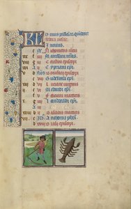 Un Hombre Segando; Signo Zodiacal de Cáncer de Workshop of Willem Vrelant