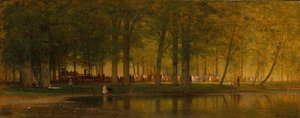 La reunión del campamento, 1874 de Worthington Whittredge