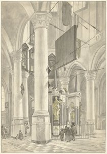 Vista de la Nieuwe Kerk de Delft, con la tumba de Guillermo de Orange