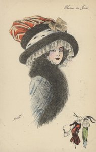 Reina del Día, niña bonita con gran sombrero y cuello de Xavier Sager
