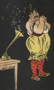 Mujer con gramófono de Xavier Sager