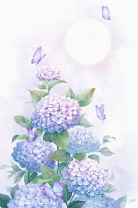 Jardín de hortensias a la luz de la luna de Xuan Thai