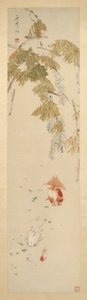 Glicinas y peces de colores 紫藤金魚圖 de Xugu