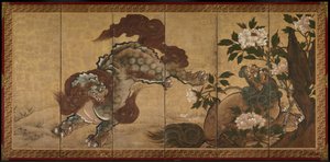 Lions and Tigers in Peony and Bamboo de Yamaguchi Sekkei